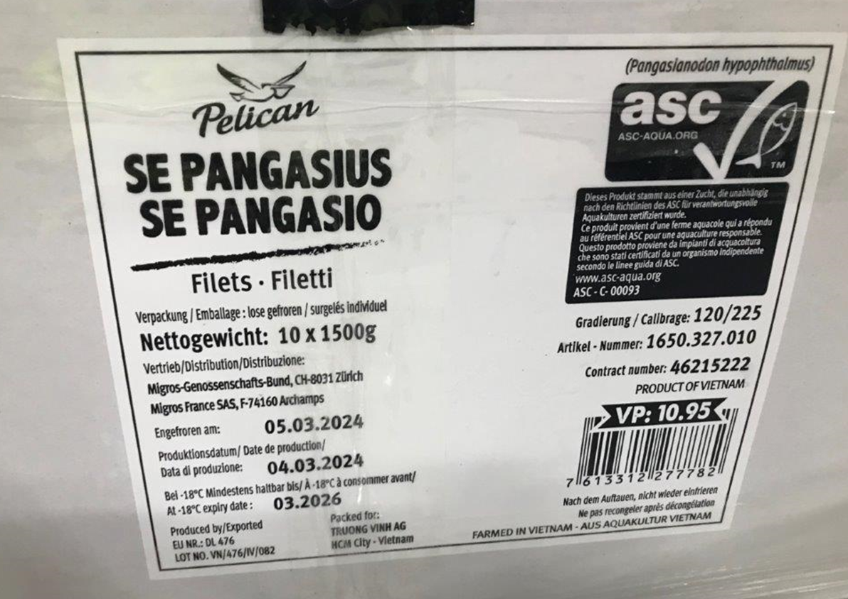 Pangasiusfilet, 120-220gr., ohne Glasur!, ASC zertifiziert