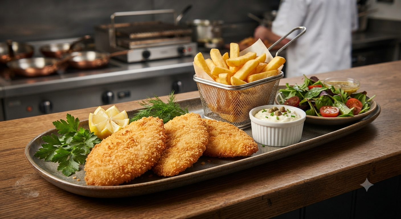 MSC-Schollenfilet, gegart, paniert, frittiert, 100-130gr, (27x10kg/270kg, 1/2 Palette)