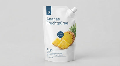 Ananas Fruchtpüree 1kg / 100% Frucht für Eisdiele und Gastro / 10x1kg im Karton