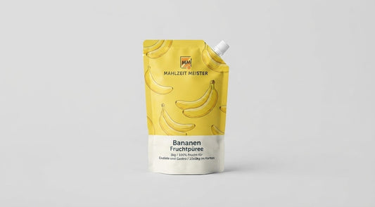 Bananen Fruchtpüree 1kg / 100% Frucht für Eisdiele und Gastro / 10x1kg im Karton