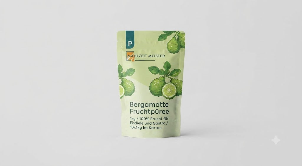 Bergamotte Fruchtpüree 1kg / 100% Frucht für Eisdiele und Gastro / 10x1kg im Karton