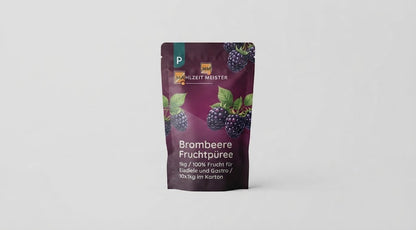 Brombeere Fruchtpüree 1kg / 100% Frucht für Eisdiele und Gastro / 10x1kg im Karton