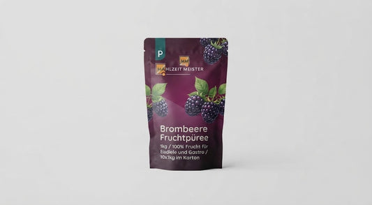 Brombeere Fruchtpüree 1kg / 100% Frucht für Eisdiele und Gastro / 10x1kg im Karton