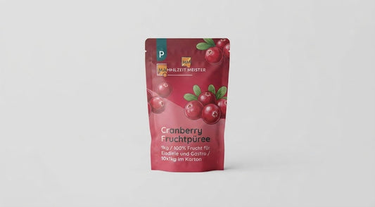 Cranberry Fruchtpüree 1kg / 100% Frucht für Eisdiele und Gastro / 10x1kg im Karton