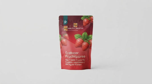 Erdbeer Fruchtpüree 1kg / 100% Frucht für Eisdiele und Gastro / 10x1kg im Karton