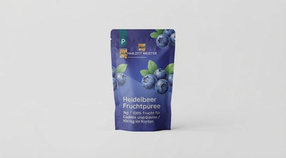 Heidelbeere Fruchtpüree 1kg / 100% Frucht für Eisdiele und Gastro / 10x1kg im Karton