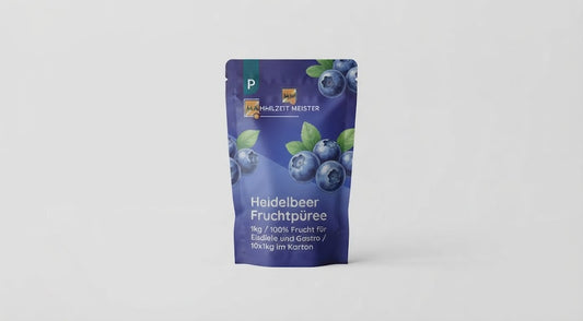 Heidelbeere Fruchtpüree 1kg / 100% Frucht für Eisdiele und Gastro / 10x1kg im Karton