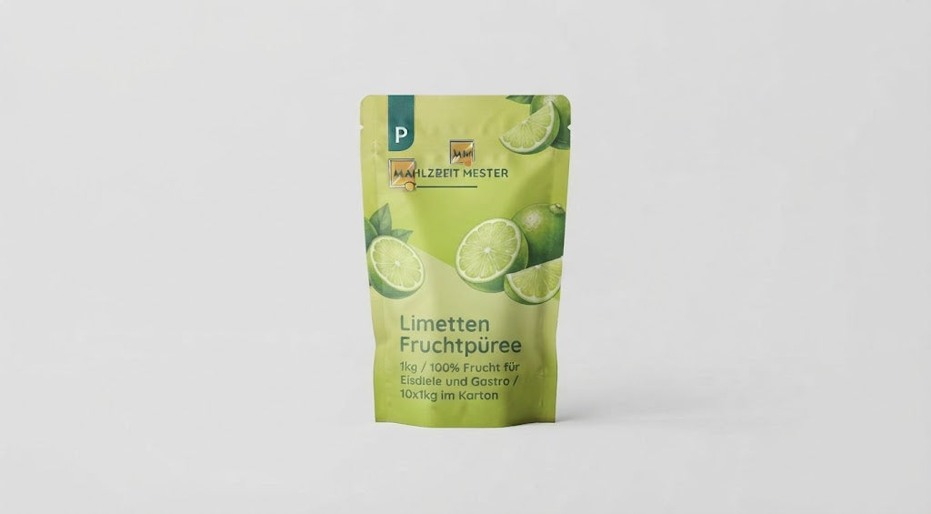 Limetten Fruchtpüree 1kg / 100% Frucht für Eisdiele und Gastro / 10x1kg im Karton
