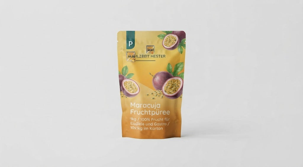 Maracuja Fruchtpüree 1kg / 100% Frucht für Eisdiele und Gastro / 10x1kg im Karton