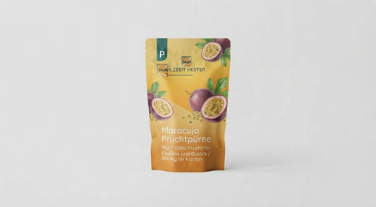 Maracuja Fruchtpüree 1kg / 100% Frucht für Eisdiele und Gastro / 10x1kg im Karton