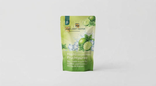 Mojito (Limette-Minze) Fruchtpüree 1kg / 100% Frucht für Eisdiele und Gastro / 10x1kg im Karton
