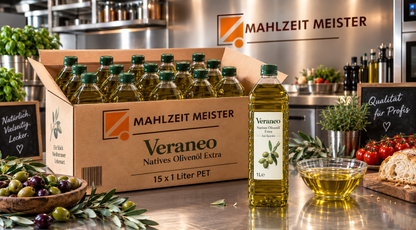 Veraneo Natives Olivenöl Extra | 15x1 Liter PET Palettenware (810 L)