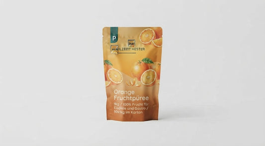 Orange Fruchtpüree 1kg / 100% Frucht für Eisdiele und Gastro / 10x1kg im Karton