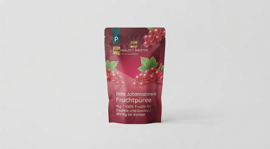 Rote Johannisbeere Fruchtpüree 1kg / 100% Frucht für Eisdiele und Gastro / 10x1kg im Karton