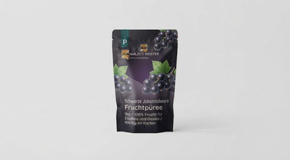 Schwarze Johannisbeere Fruchtpüree 1kg / 100% Frucht für Eisdiele und Gastro / 10x1kg im Karton
