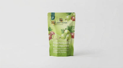 Stachelbeer Fruchtpüree 1kg / 100% Frucht für Eisdiele und Gastro / 10x1kg im Karton