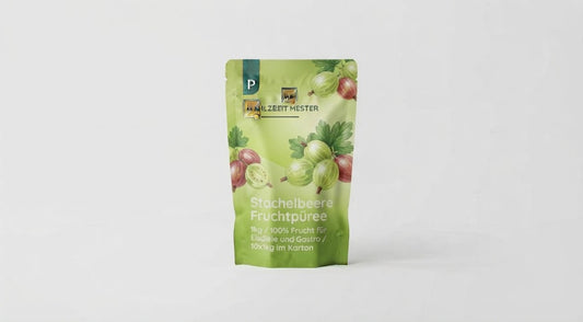Stachelbeer Fruchtpüree 1kg / 100% Frucht für Eisdiele und Gastro / 10x1kg im Karton