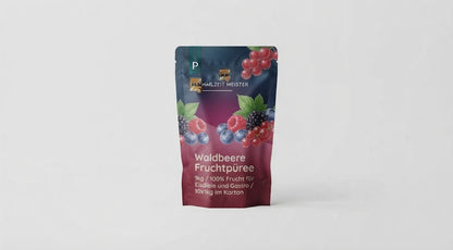 Waldbeere Fruchtpüree 1kg / 100% Frucht für Eisdiele und Gastro / 10x1kg im Karton