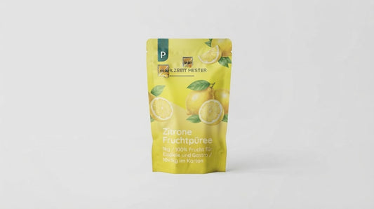 Zitrone Fruchtpüree 1kg / 100% Frucht für Eisdiele und Gastro / 10x1kg im Karton