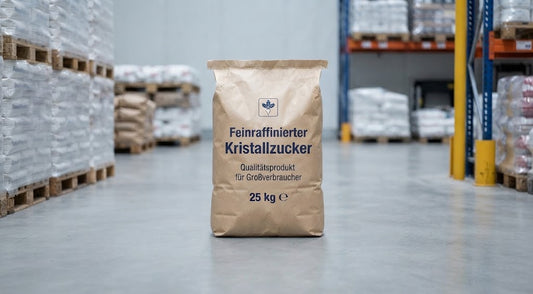 Feinraffinierter Kristallzucker, Industriequalität, 25kg Sack (1.000kg / 40 Säcke auf Palette)