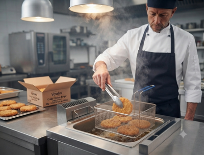 Vossko Crispy Chicken Burger gegart, paniert 80g (81x6kg/486kg)