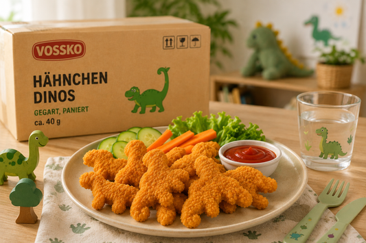 Vossko Hähnchen Dinos gegart, paniert ca. 40g, (27x8kg/216kg)