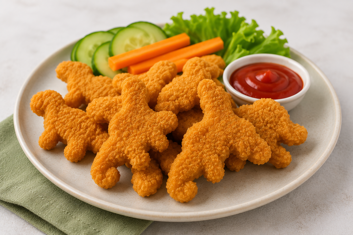 Vossko Hähnchen Dinos gegart, paniert ca. 40g, 1 Palette (54x8kg auf Palette)