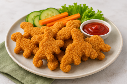 Vossko Hähnchen Dinos gegart, paniert ca. 40g, 1 Palette (54x8kg auf Palette)